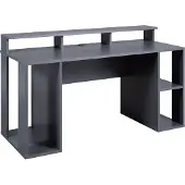 Inter Link MatchPoint bureau gaming, met planken grijs.