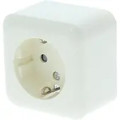 Q-Link Contactdoos Opbouw 1Voudig Kindbev Randaarde - Creme