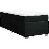 vidaXL Boxspring met matras stof zwart 90x190 cm