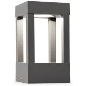 Faro Sokkellamp buiten Agra, alu / grijs / zink, Aluminium, Modern, LED buitenlamp