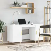 Prolenta Maison Exclusive - Bureau, wit, 140x50x75 cm, houtvezel