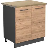 Vicco Fame-Line Wastafelkast – 80 cm, WB Eik Krachtige eik goud