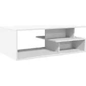 vidaXL Salontafel 102x55x35 cm bewerkt hout wit