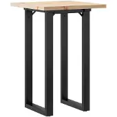 vidaXL Eettafel O-frame 50x50x75,5 cm massief grenenhout en staal