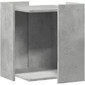 vidaXL Kattenbakkast 42x42x51 cm bewerkt hout betongrijs