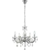 Globo Lighting , hanglamp, metalen behuizing, verchroomd, 5x E14 fitting