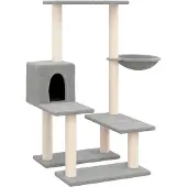 Syfax Kattenmeubel met sisal krabpalen 94,5 cm lichtgrijs