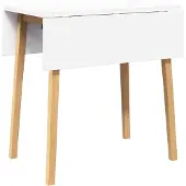 vidaXL Eettafel massief hout naturel rubber