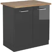 Vicco R-Line Wastafelkast – 80 cm, WB Eik Antraciet Hoogglans