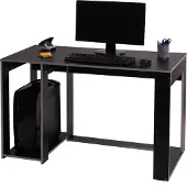 Mendler Bureau -J26, computerbureau, bureau, 120x60x76cm ~ zwart-grijs