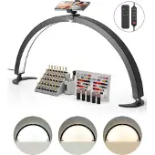 Vevor Desktop nagellamp in halvemaanvorm (40W, 735 mm lengte), manicurelamp met instelbare helderheid, LED-bureaulamp voor nagelkunst en wimperextensions