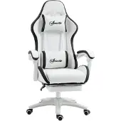 Vinsetto Gaming Chair - Synthetische bekleding - 65x65x129cm - Zwart