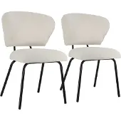 Happy Garden Set van 2 NILSA beige ribfluwelen stoelen