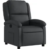 Syfax Relaxfauteuil Zwart Echt Leer