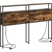 vidaXL Opberghoofdbord Gerookt eiken Bewerkt hout
