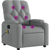 Syfax Massagestoel met lichtgrijze stof