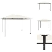 vidaXL Paviljoen 384x281x270 cm, crème, 180 g/m² - Paviljoenen & feesttenten