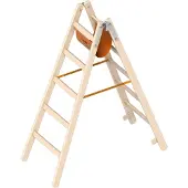 Layher 1038 houten steigertrap, 2x5 treden