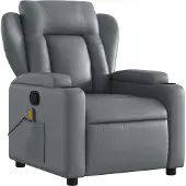 Syfax Massagestoel van grijs kunstleer