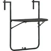 Syfax Balkontafel hangend 60x64x83,5 cm rattan-look kunststof bruin