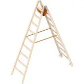 Layher 1038 houten steigertrap, 2x9 treden