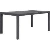 Syfax Tuintafel 150x90x72 cm rattan-look kunststof bruin