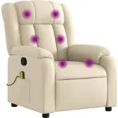 Syfax Massagestoel met crèmekleurige stof