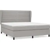 Syfax Boxspring met matras stof lichtgrijs 180x200 cm