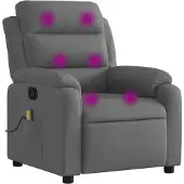 Syfax Massagestoel in donkergrijze stof
