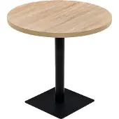 Syfax Bistrotafel rond 80x75 cm MDF en staal eikenkleur