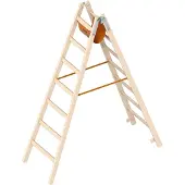 Layher 1038 houten steigertrap, 2x7 treden