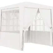 Syfax Partytent met zijwanden professioneel 90 g/m² 2x2 m wit