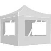 Syfax Partytent inklapbaar met wanden 2x2 m aluminium wit