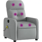 Syfax Massagestoel met lichtgrijze stof