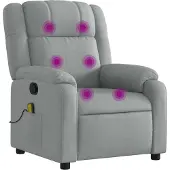 Syfax Massagestoel met lichtgrijze stof