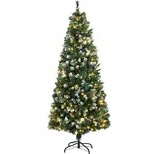 HOMCOM Kerstboom - Kunststof - 80x80x180cm - Groen