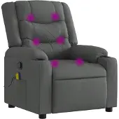 Syfax Massagestoel in donkergrijze stof