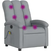 Syfax Massagestoel met lichtgrijze stof