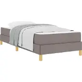 vidaXL Boxspring bed met matras Taupe 80 x 200 cm Stof