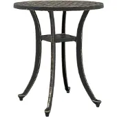 Syfax Tuintafel Ø 48x53 cm gietaluminium bronskleurig