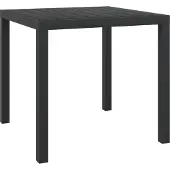 Syfax Tuintafel 80x80x74 cm aluminium en HKC zwart