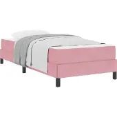 vidaXL Boxspring bed met matras Roze 90 x 190 cm Stof