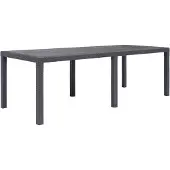 Syfax Tuintafel 220x90x72 cm rattan-look kunststof bruin