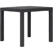 Syfax Tuintafel 79x79x72 cm rattan-look kunststof bruin