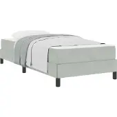 vidaXL Boxspring bed met matras Lichtgrijs 100 x 200 cm Stof