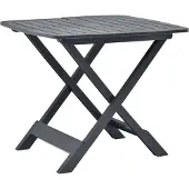 Syfax Tuintafel inklapbaar 79x72x70 cm kunststof antraciet