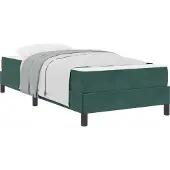 vidaXL Boxspring bed met matras Donkergroen 80 x 200 cm Stof