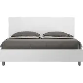 Ityhome Tweepersoonsbed met opbergruimte, verstelbaar hoofdeinde, 160x190 cm, wit, merk New Egos