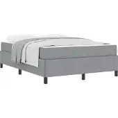 Syfax Boxspringbed Lichtgrijs 160 x 200 cm Stof