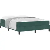 vidaXL Boxspring bed met matras Donkergroen 140 x 190 cm Stof